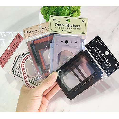 60Pcs Decorative Scrapbook Sticker Set for DIY Crafting