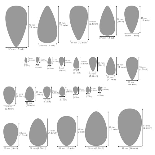 Aleks Melnyk Metal Teardrop Earring Stencil