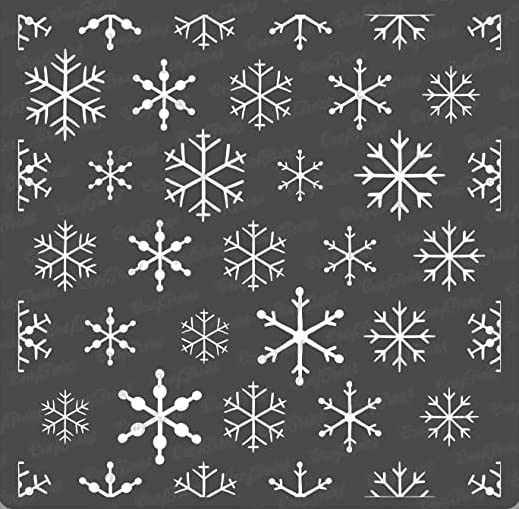 Snowflake Background Stencils for Scrapbooking - DIY Reusable