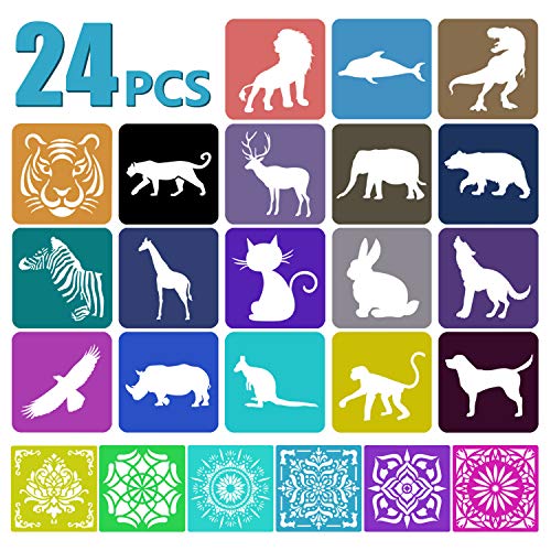 Reusable Forest Animals Stencils for Kids' Crafts