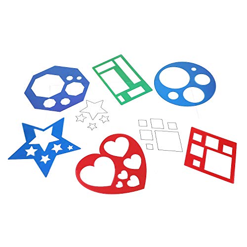 10 Colorful Geometric Stencils for Scrapbooking Crafts