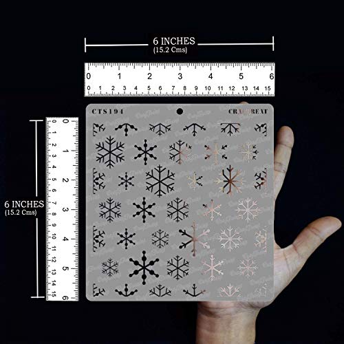 Snowflake Background Stencils for Scrapbooking - DIY Reusable