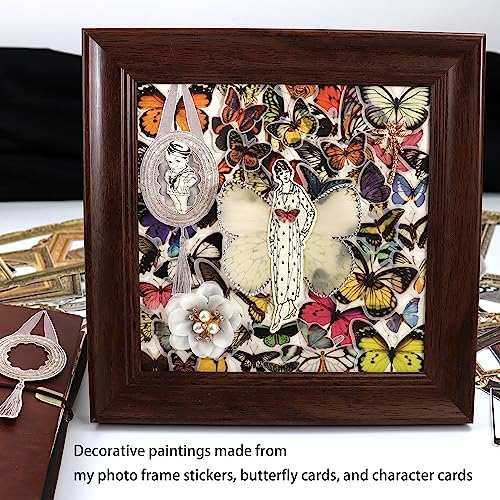 Vintage Scrapbook Window Frame Stickers 55pcs