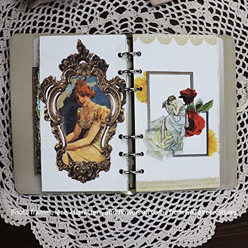 Vintage Scrapbook Window Frame Stickers 55pcs