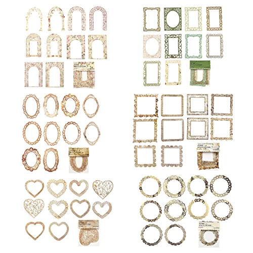 60 Cutout Lace Scrapbook Paper - Aesthetic Room Décor