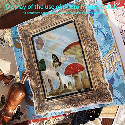 Vintage Scrapbook Window Frame Stickers 55pcs