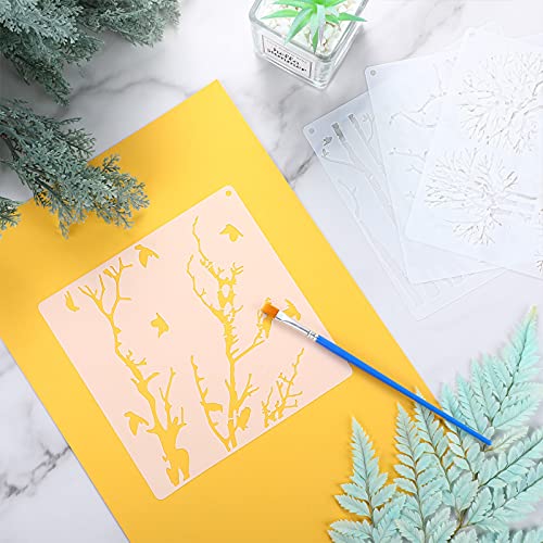 Reusable Tree Stencils Set for Scrapbooking - Aspen Theme