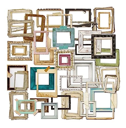 Retro Photo Frame Stickers: Decorative Borders for Scrapbooking