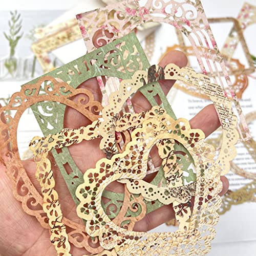 60 Cutout Lace Scrapbook Paper - Aesthetic Room Décor