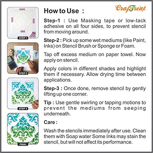Reusable Geometric Stencils for Scrapbooking and Crafts
