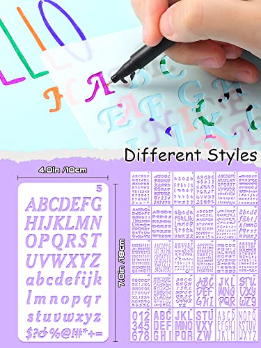 Reusable Plastic Letter Stencils for Scrapbook Decor