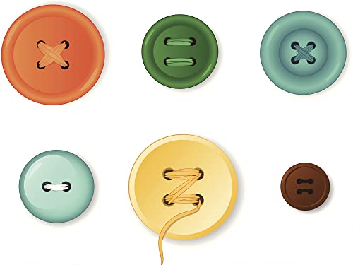 Assorted Round Buttons for DIY Scrapbooking, 660 Pcs