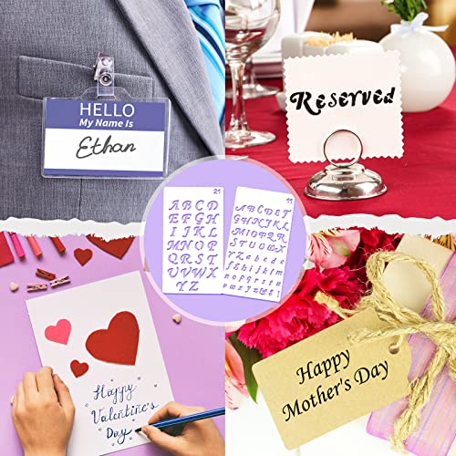 Reusable Plastic Letter Stencils for Scrapbook Decor