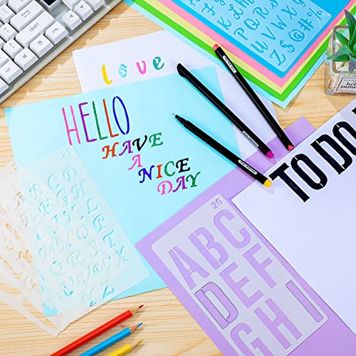 Reusable Plastic Letter Stencils for Scrapbook Decor