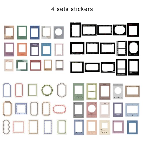 Assorted DIY Decorative Scrapbooking Stickers - 60pcs - 4 Sets