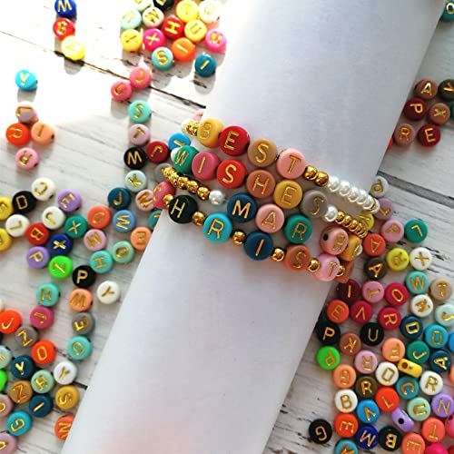 Colorful Acrylic Letter Beads for Jewelry Making
