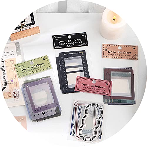 60Pcs Decorative Scrapbook Sticker Set for DIY Crafting