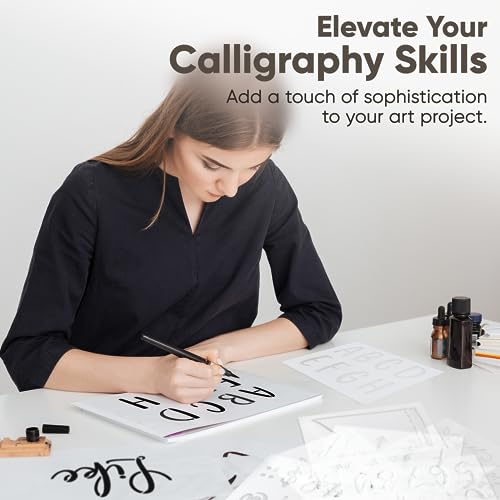Large Lettering Stencil Set for Effortless Calligraphy