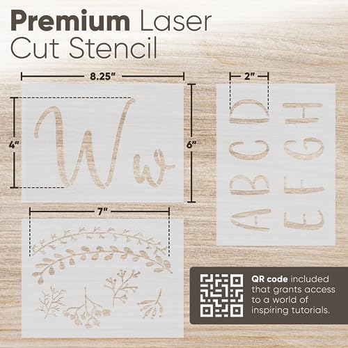 Large Lettering Stencil Set for Effortless Calligraphy
