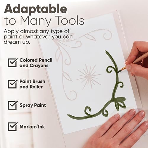 Large Lettering Stencil Set for Effortless Calligraphy