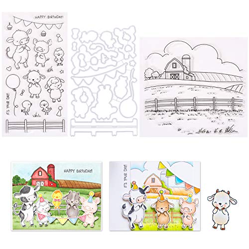Farm Metal Cutting Dies and Transparent Stamps