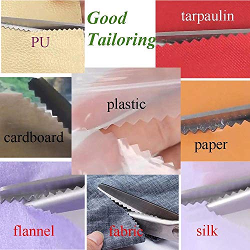 JISTL Green Pinking Shears with Comfort Grips