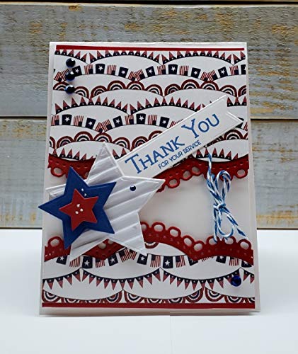 Patriotic American Sentiments Stamp Set 4x6 Inch