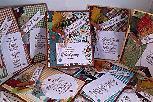 Thanksgiving Give Thanks Religious Stamp Set - 4x6