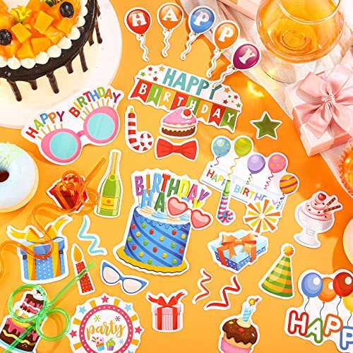 100pcs Birthday Scrapbook Cardstock Die Cuts - DIY Embellishments