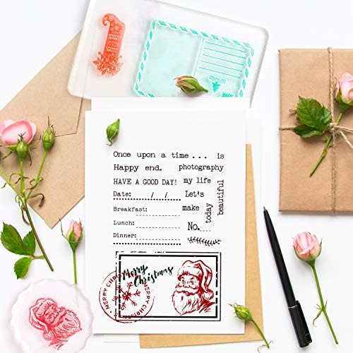 Whaline Clear Acrylic Stamp Block Set, 4-Pack