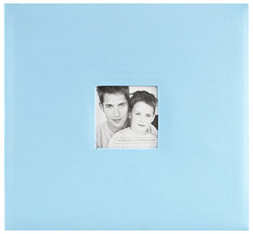 Sky Blue Fabric Scrapbook Album with Photo Opening