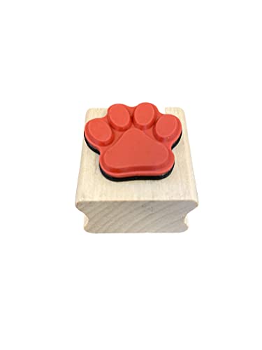 Paw Print Rubber Stamp - 1 Inch