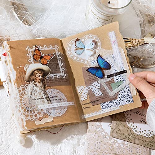 Vintage Lace Scrapbook Stickers - 180pcs