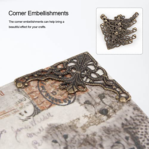 100PCS Bronze Corner Embellishments for Scrapbooking