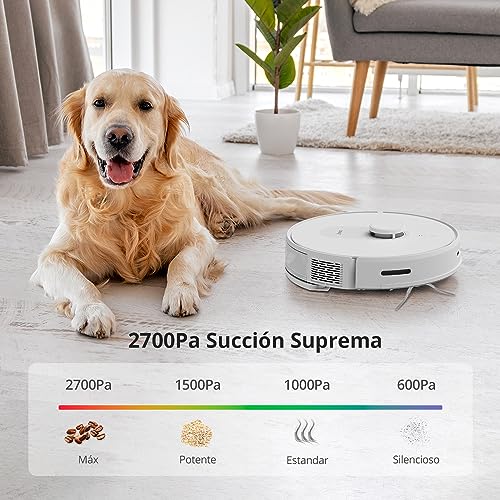 LiDAR Navigation Robot Vacuum and Mop, 2700Pa Strong Suction