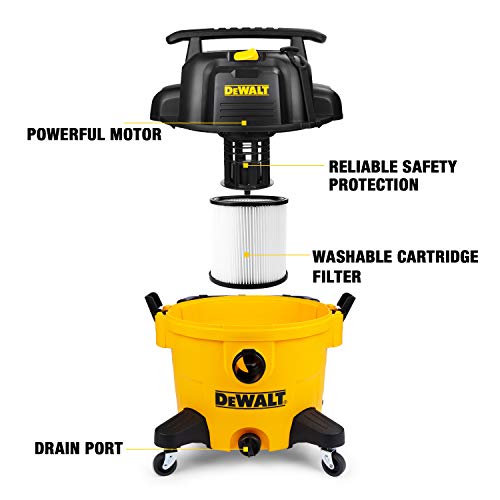 DEWALT 9 Gal Wet/Dry VAC, heavy-duty shop vacuum