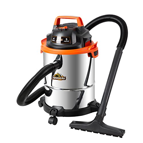 Armor All Wet/Dry Shop Vacuum, 4 Gallon, 3 HP