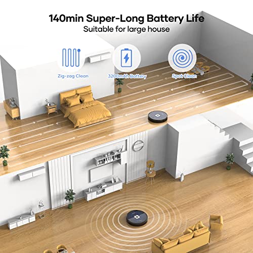 Laresar Robot Vacuum: 4000Pa, Smart Navigation, 3-in-1