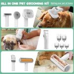 Dog Grooming Kit & Pet Hair Vacuum, 99% Suction