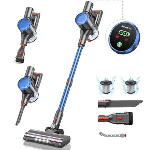 Powerffy Cordless Stick Vacuum with Detachable Battery