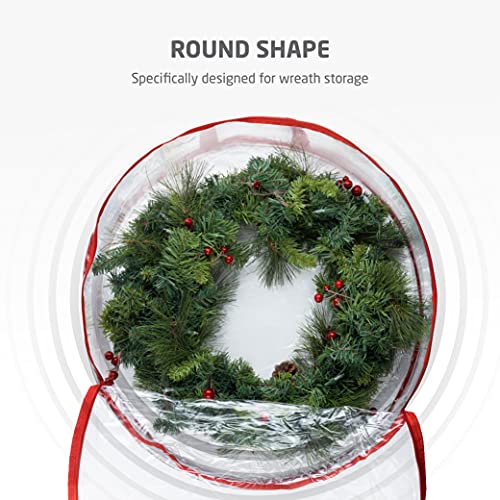 Clear Wreath Storage Container for Christmas Decorations
