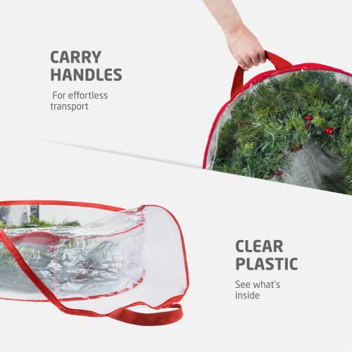 Clear Wreath Storage Container for Christmas Decorations