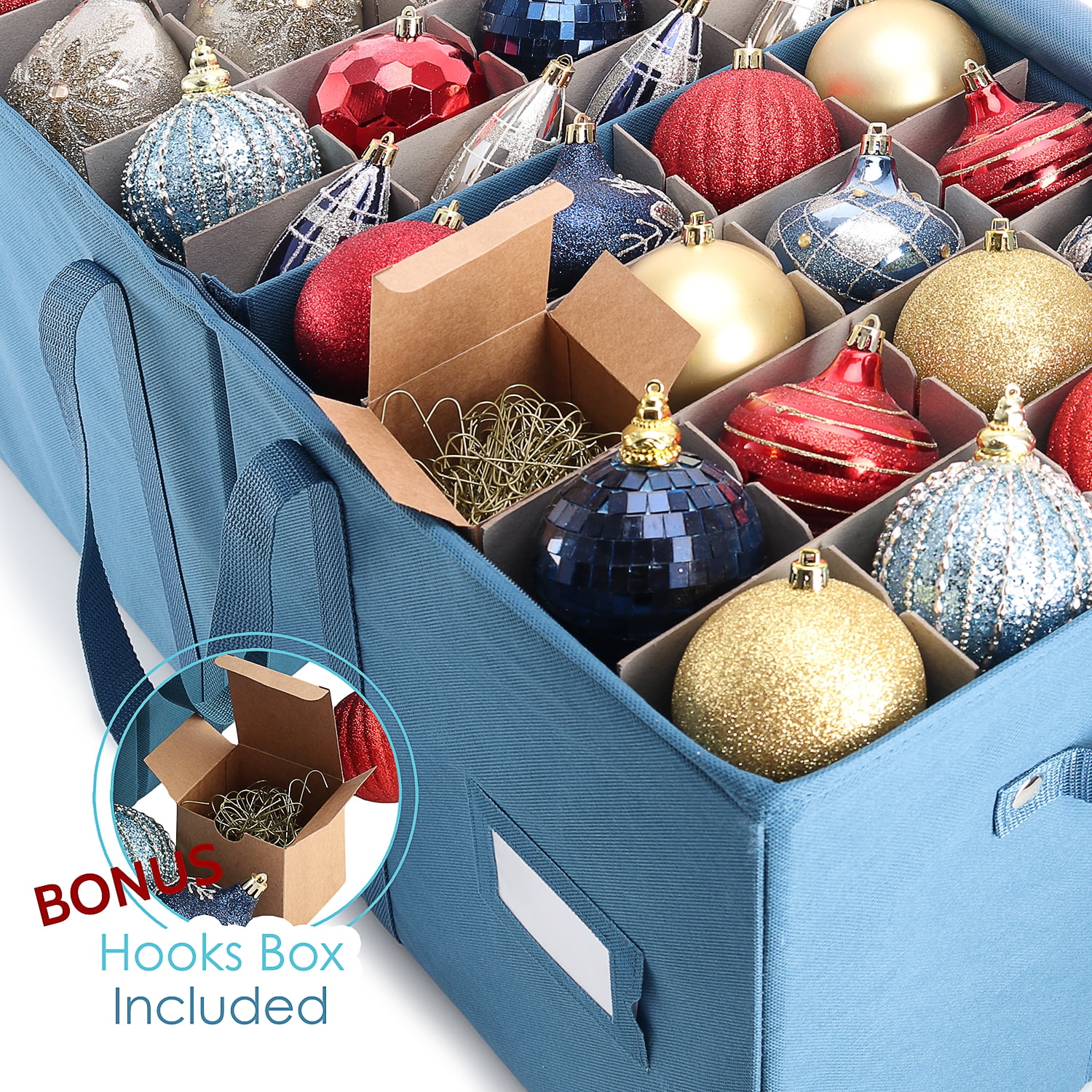 Large Christmas Ornament Storage with Dividers