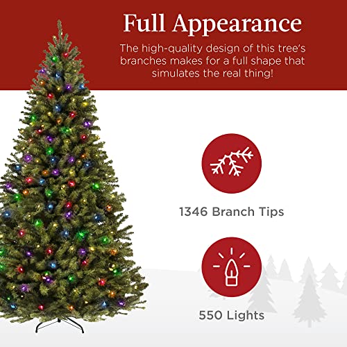 7.5ft Pre-Lit Multicolored LED Christmas Tree