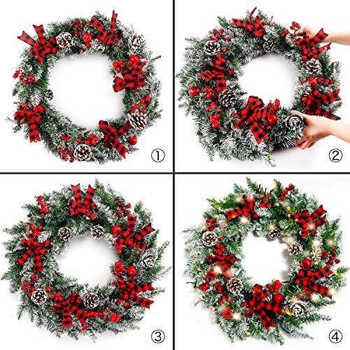 Pre-Lit Outdoor/Indoor Christmas Wreath with LEDs