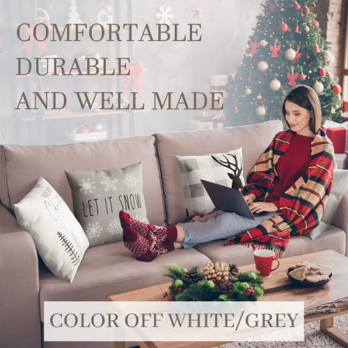 Christmas Farmhouse Pillow Covers - Set of 4