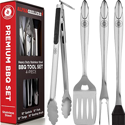 Alpha Grillers 4pc BBQ Grilling Tool Set