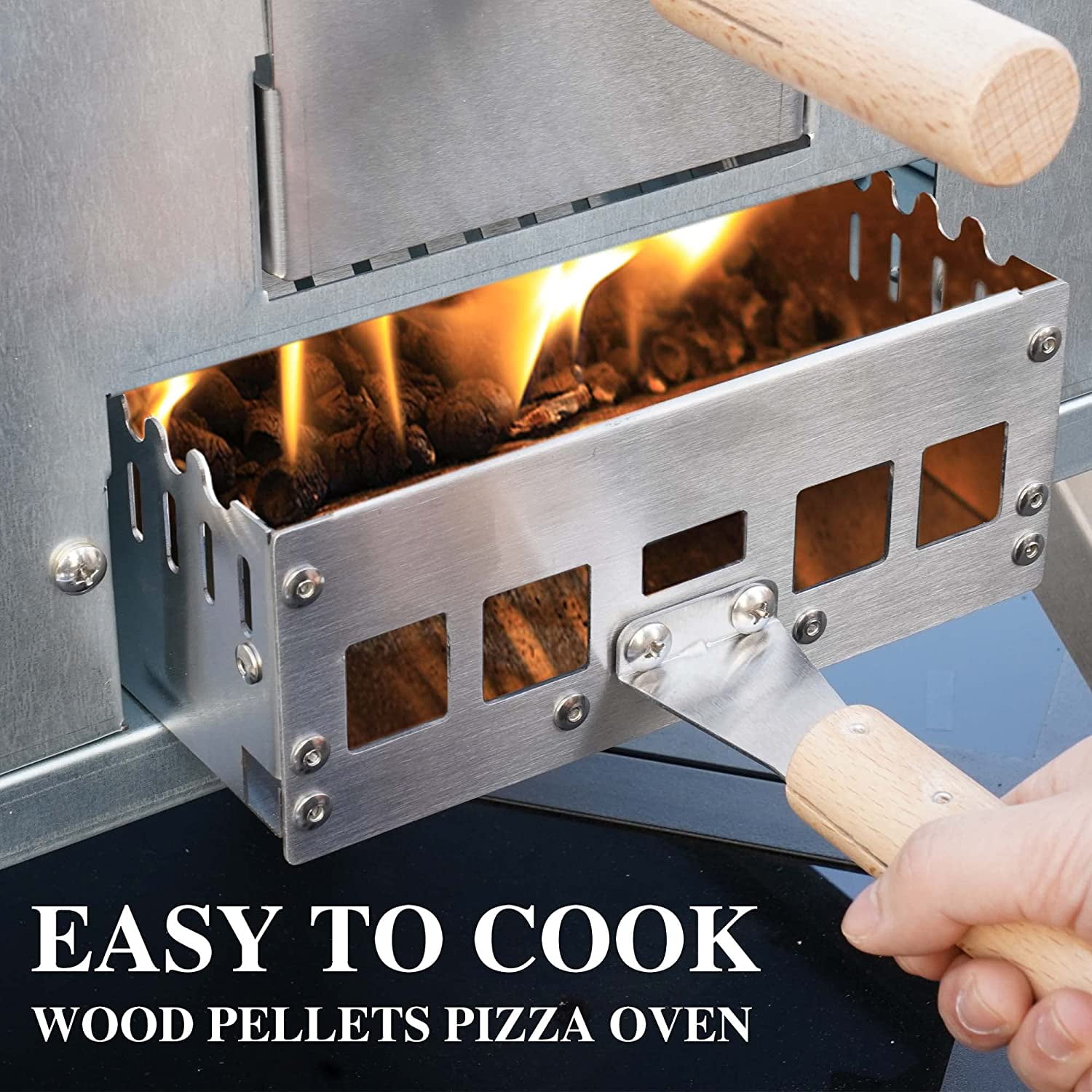 16" Outdoor Wood Pellet Pizza Cooker with Accessories
