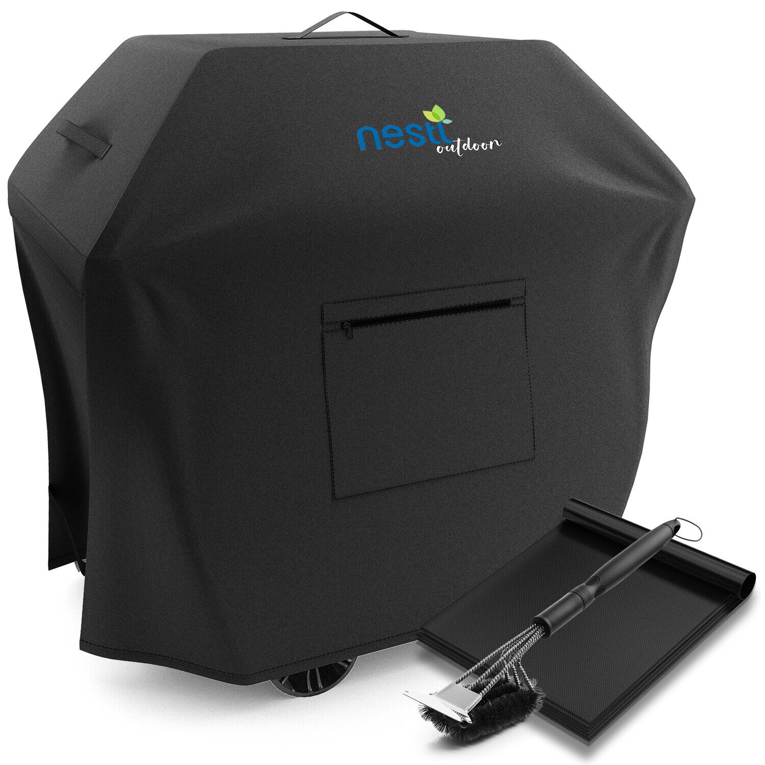 Waterproof BBQ Grill Cover Set with Grill Mats