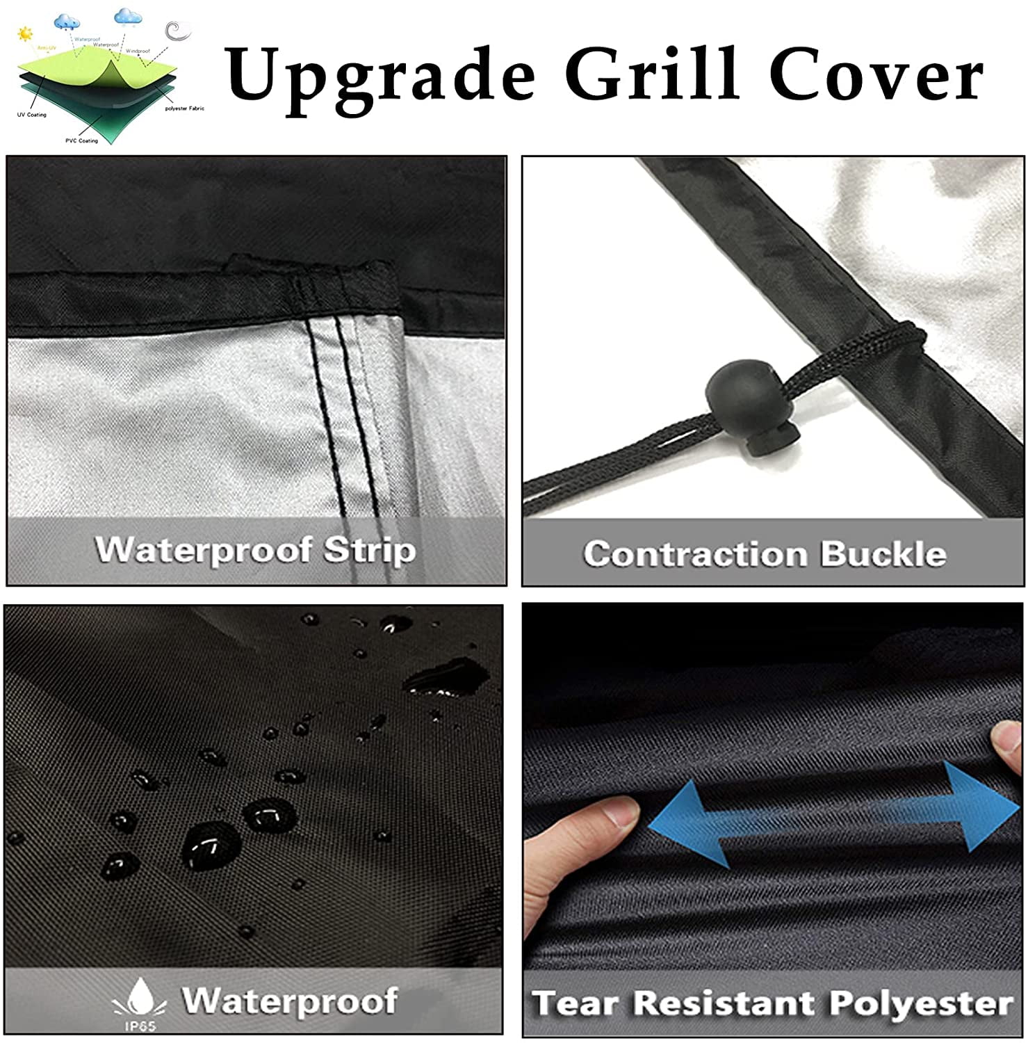 Waterproof BBQ Grill Cover, 58-inch, Heavy Duty